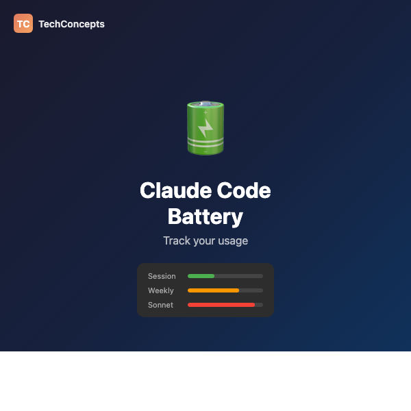 Claude Battery – track Claude Code usage